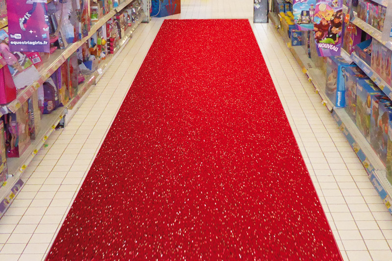 Moquettes Carfloor® 370 "Rouge pailletée" 100 cm x 15 m