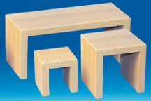 Podium U en hêtre 30 x 15 x 15 cm