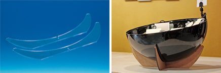 Support transparent pour vasque
