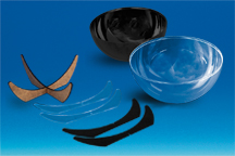 Support transparent pour vasque
