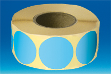 Pastilles adhésives bleues Ø 20 mm en rouleau de 1000