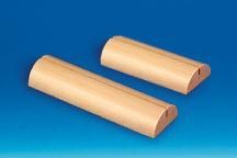 Socle bois arrondi une rainure pour format A6 23 mm