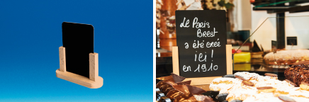 Chevalet de table 2 faces + Ardoise
