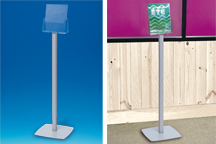 Porte-brochures A4 sur tige aluminium format 112 cm