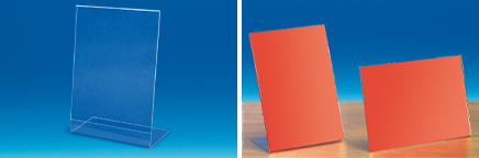 Porte-visuel incliné PET transparent format A4 vertical