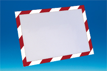 Pochette PVC repositionnable ouverture magnétique - A5 Rouge/Blanc