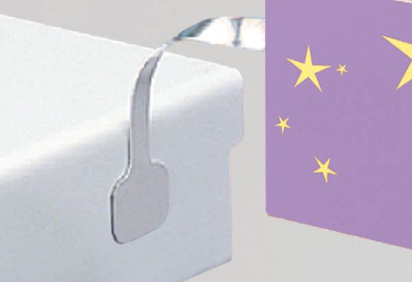 Twister métal 75 mm en feuille - 2 adhésifs permanents