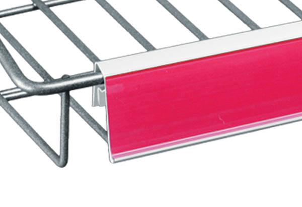 PE extrudé blanc incliné à 25° pour tablette fil - 48 x 995 mm