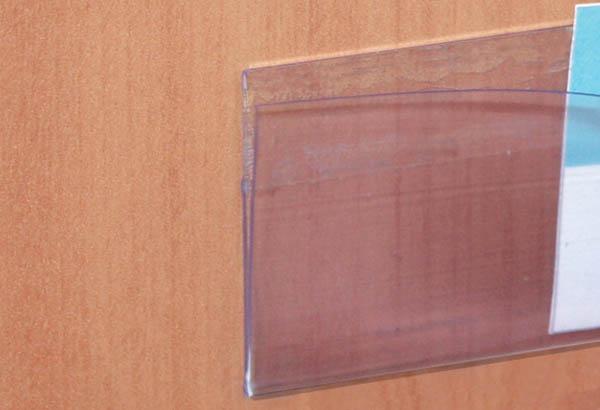 PE adhésif double face film plié en PET transparent - 40 x 1000 mm