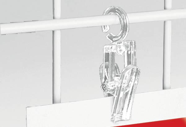 Pince clip en PVC pour fil de Ø 10 mm maximum - Hauteur 48 mm