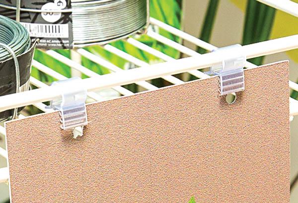 Accroche grip facing  pour fil métal de Ø 10 mm max - 12 x 23 mm