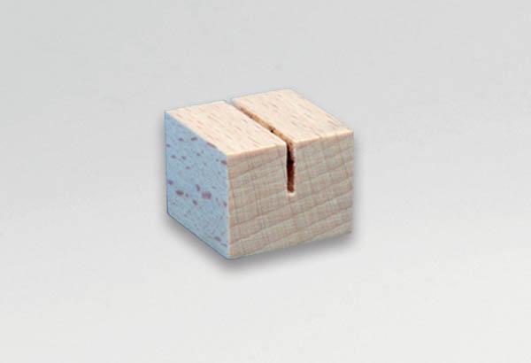 Mini socle carré 25 x 25 x 20 mm en bois - Rainure droite