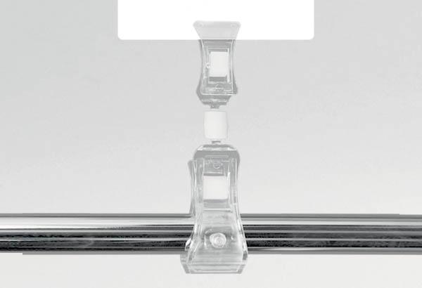 Mini pince articulée avec ressort plastique et base tube - 20 x 12 mm