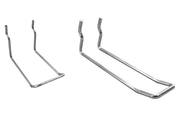 Colonne de comptoir en bois avec broches en métal - 410 x 60 mm