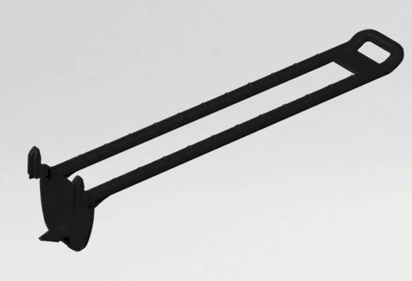 Broche double auto perforant noire - 150 mm