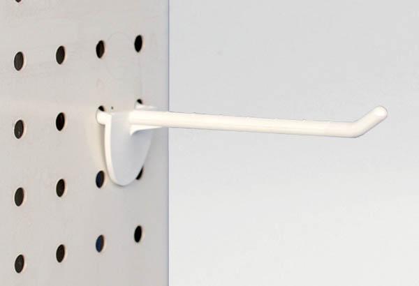 Broche plastique simple de Ø 6 mm blanche pour fond perforé - Longueur 50 mm