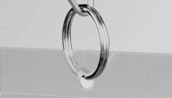 Anneau porte clef métal - Fil de Ø 2 mm - Anneau de Ø 30 mm