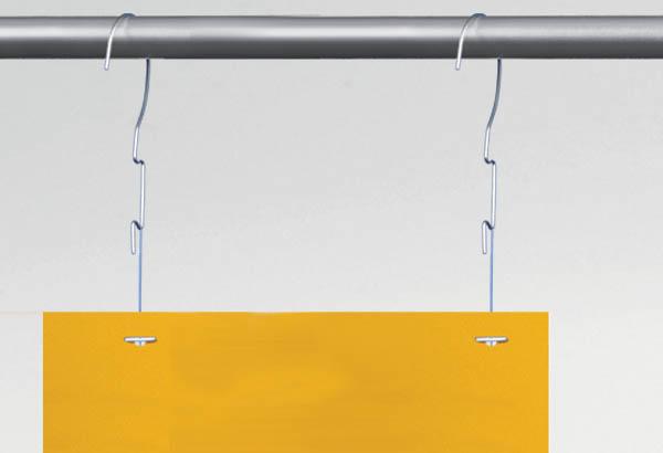 Tige crochet à fil nylon et crochet de Ø 42 mm - Réglable jusqu'à 1500 mm