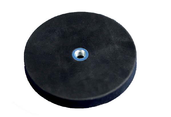 Aimant rond de Ø 66 mm sans crochet - Pas de vis de 6 mm et force de 18 kg