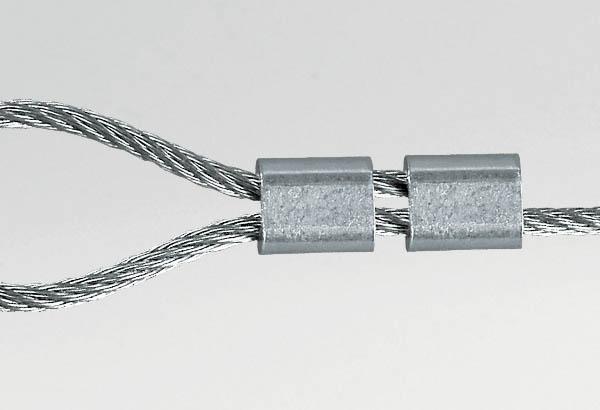 Manchon pour câble acier de Ø 1,5 mm - 5 x 6 x 3,5 mm