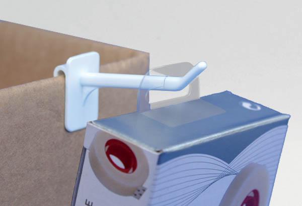 Renfort blister Euroslot rigide en PET adhésivé - Poids maxi 200g - 45 x 28 mm