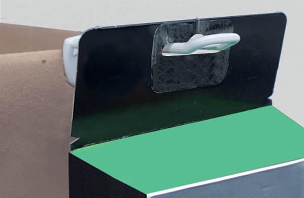 Renfort blister Euroslot rigide en PET adhésivé - Poids maxi 200g - 50 x 40 mm