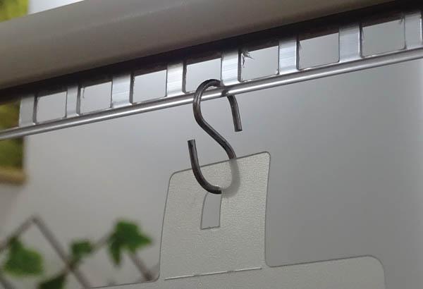 Crochet S en métal - Fil de Ø 3 mm - Hauteur 32 mm