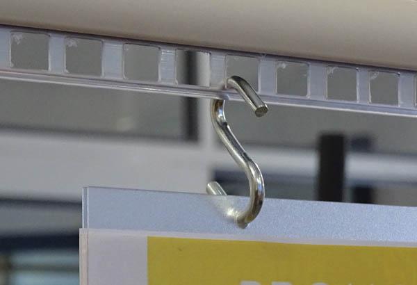 Crochet en "S" avec fil métal de Ø 4,5 mm - Hauteur 32 mm