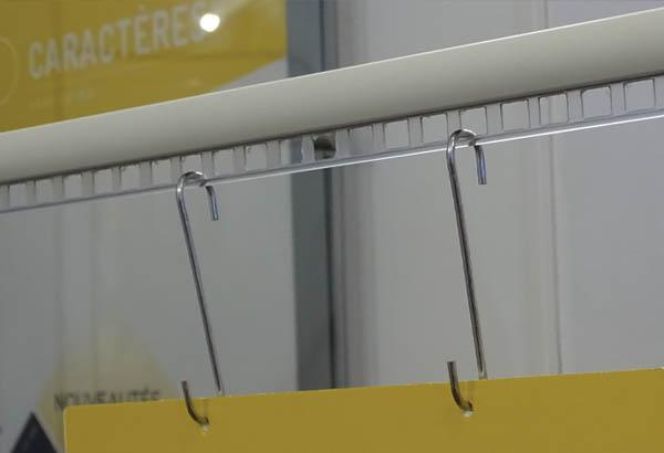 Crochet S en métal - Fil de Ø 3 mm - Hauteur 100 mm