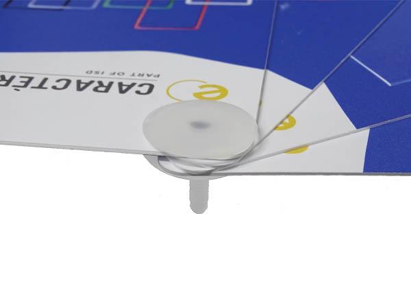 Bouton pression clip de Ø 28 mm translucide avec serrage permanent de 5 à 23 mm