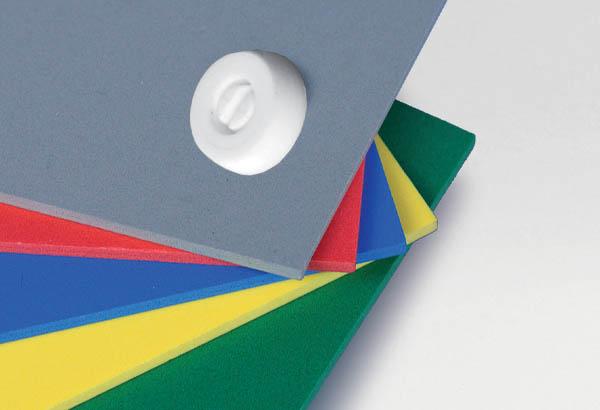 Rivet pression clip de Ø 12 mm blanc avec serrage permanent de 5 mm