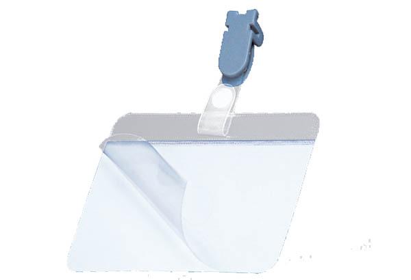 Badge porte-nom auto plastifiant en PVC avec pince bretelle - 90 x 68 mm