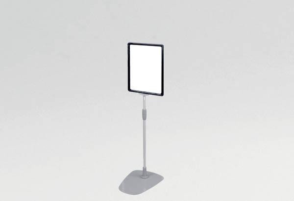 Kit cadre A4 noir avec socle métal et tige télescopique de 320 à 620 mm