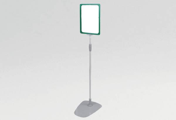 Kit cadre A4 vert avec socle métal et tige télescopique de 600 à 1000 mm