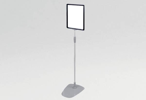 Kit cadre A4 noir avec socle métal et tige télescopique de 600 à 1000 mm