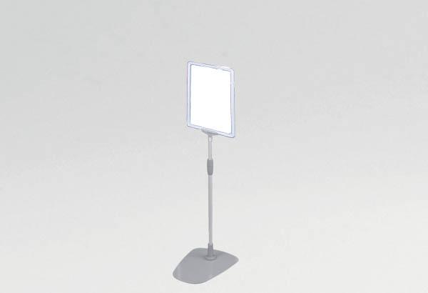 Kit cadre A3 blanc avec socle métal et tige télescopique de 320 à 620 mm