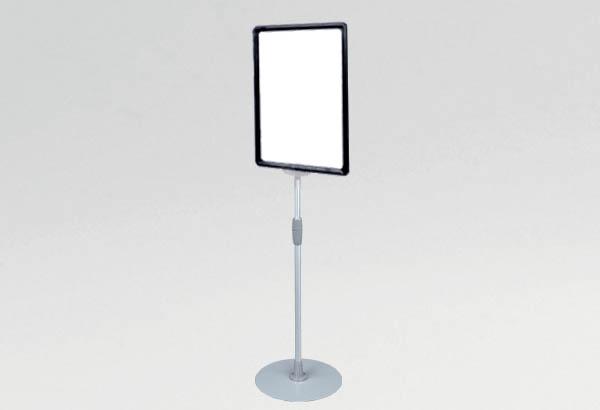 Kit cadre A4 noir avec socle métal et tige télescopique de 370 à 650 mm