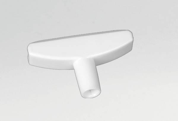 "T" de liaison blanc pour tige de Ø 10 mm et cadre A5 à A3