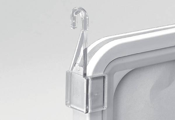 Crochet de suspension ouvert de 54 x 15 mm - Fixation latérale