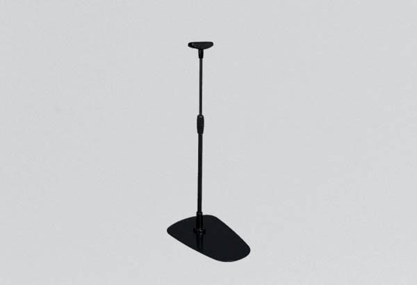 Pied avec socle rectangulaire en métal et tige télescopique de 320 à 620 mm noir