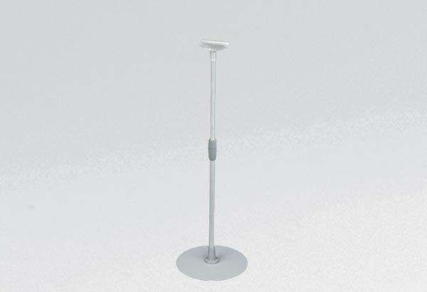 Pied avec socle rond en métal et tige télescopique de 370 à 650 mm