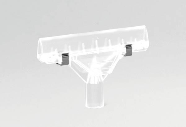 Pince transparente de 105 x 60 mm avec ressort métal pour visuel de 1 à 5 mm d'épaisseur