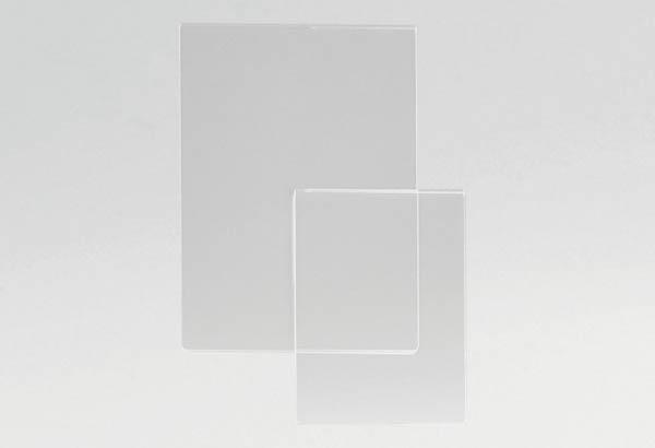 Pochette rigide en acrylique de 3 mm transparent - Format A5 - Vertical