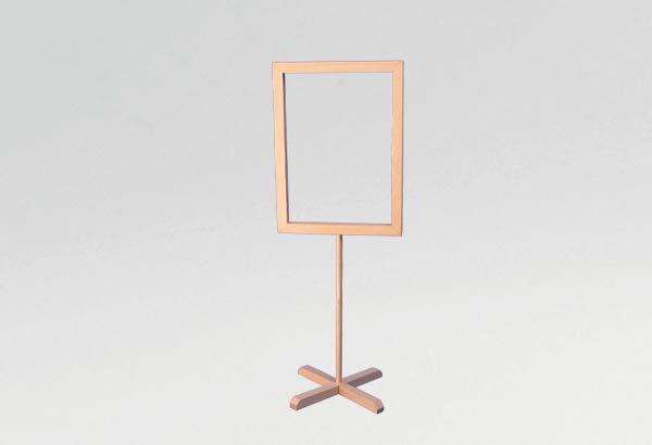 Kit cadre sur tige avec base en X en bois - Format A4