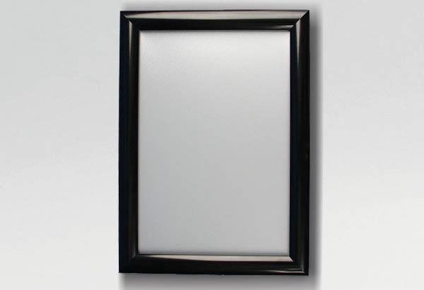 Cadre clippant mural noir en aluminium - Profil 25 mm - Format A3