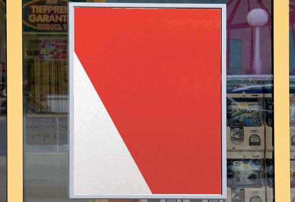 Cadre clippant recto/verso en aluminium pour vitrine - Profil 25 mm - Format A3