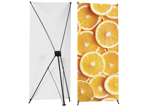 Porte affiches sur pied en X - 600 x 1600 mm