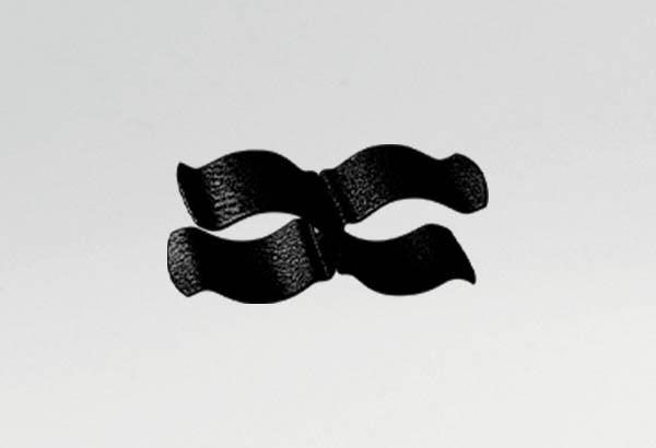 Clips d'assemblage laquée époxy noir pour grille d'exposition