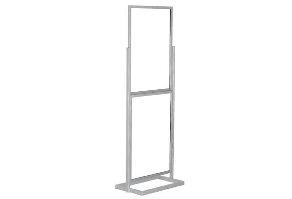 Cadre A1 sur pied en aluminium - Eco tableau Info - 2 niveaux