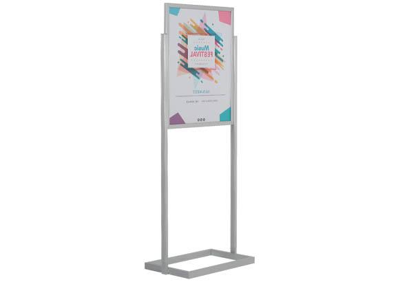 Cadre A1 sur pied avec profil en aluminium - Eco tableau Info - 1 niveau